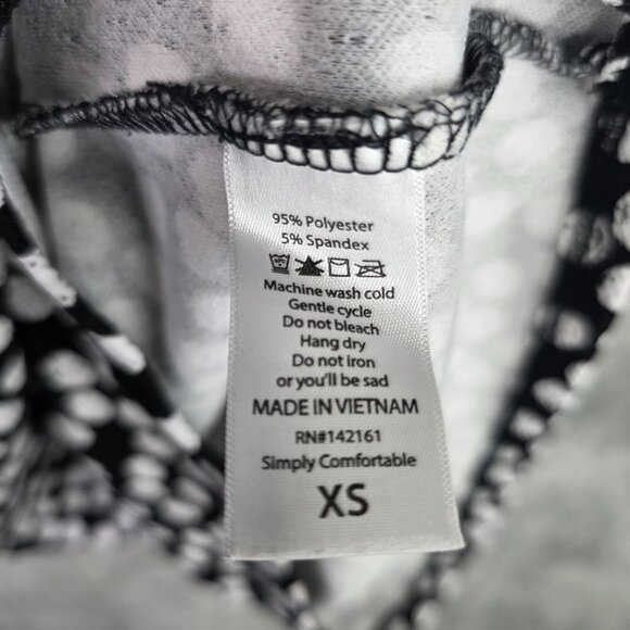 Womens LuLaRoe Black & White Polka Dot Bodycon Dress Long Sleeve Polyester XS - Picture 3 of 7